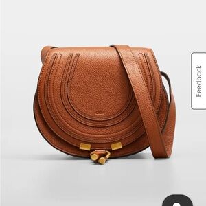 Chloe Marcie Small Crossbody Bag in Grained Calfskin Tan